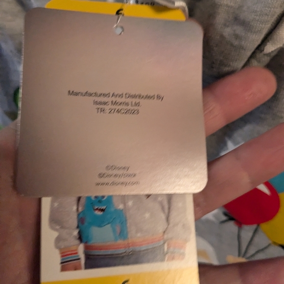 Disney 100 PIXAR Monsters Inc Mike & Sully Up Carl Zip Hoodie Kid 6 NWT - Picture 7 of 11